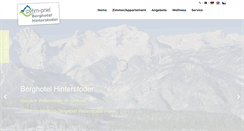 Desktop Screenshot of berghotel-hinterstoder.at